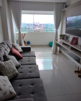 Edifício Vivaz - Apartamento 3 quartos (1 suíte), armários, 2 vagas de garagem. Parque Amazônia - Goiânia-GO